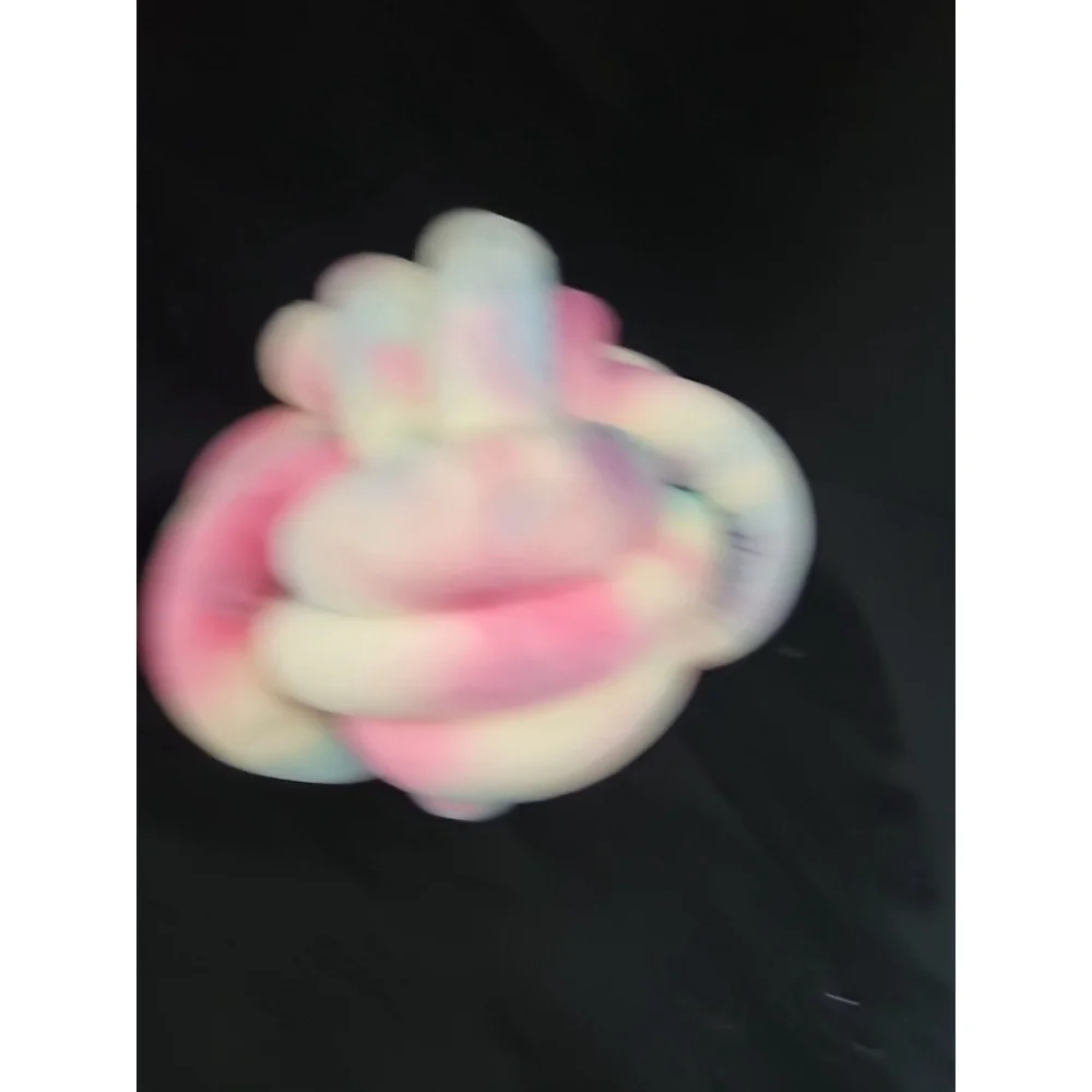 Truly Lou Knot Pillow, Tie Dye, EUC